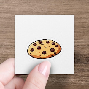 Cute Chocolate Chip Cookie Sticker, Dessert Inspired Decal, Fun Food Sticker for Laptops and Notebooks, Cute Cookie Sticker, Fun Sticker