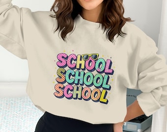 School Png, School Sublimation, Back To School Png, Teacher Png, Digital Download Png, School Clipart, Retro School Png