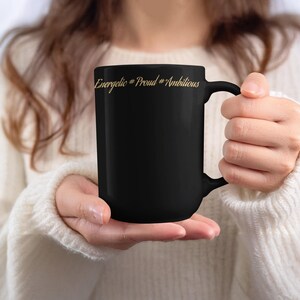 Leo Zodiac Sign Mug with Gold Lion Design, Astrological Coffee Cup, Unique Leo Gift for Birthdays, Stylish Horoscope Mug for Leos image 5