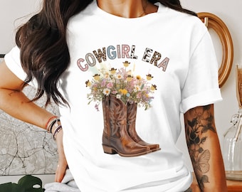 Cowgirl Era Png, Western Boots Png, Cowboy Hat Flowers, Digital Download, Cowgirl Png, Boots Png, Sublimation Png
