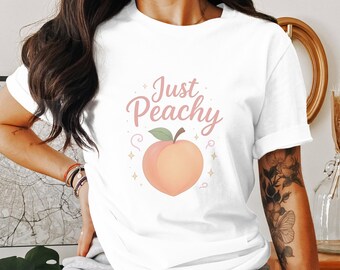 Just Peachy PNG, Peach Clipart, Peach Png, Cute Peach Design, Sublimation Png, Digital Download Png, Digital,Just Peachy Digital