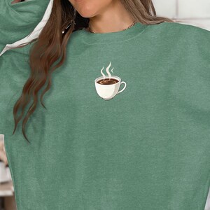 Coffee Cup Graphic Tee, Cute Coffee Lover Gift, Funny Coffee T-shirt, Morning Coffee Shirt, Unique Graphic Tee, Coffee Enthusiast Gift image 8
