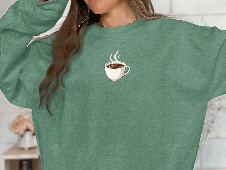 Coffee Cup Graphic Tee, Cute Coffee Lover Gift, Funny Coffee T-shirt, Morning Coffee Shirt, Unique Graphic Tee, Coffee Enthusiast Gift image 8