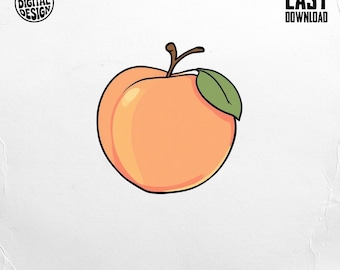 Peach Png, Peach Clipart, Fruit Png, Peach Digital, Summer Png, Fruit Clipart, Digital Download Png, Peach Sublimation