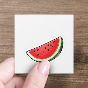 Süßer Wassermelonenscheiben-Aufkleber, Obst-Thema-Aufkleber, Sommer-Dekor, wasserdichter Aufkleber, Vinyl-Aufkleber, Laptop- und Wasserflaschen-Aufkleber