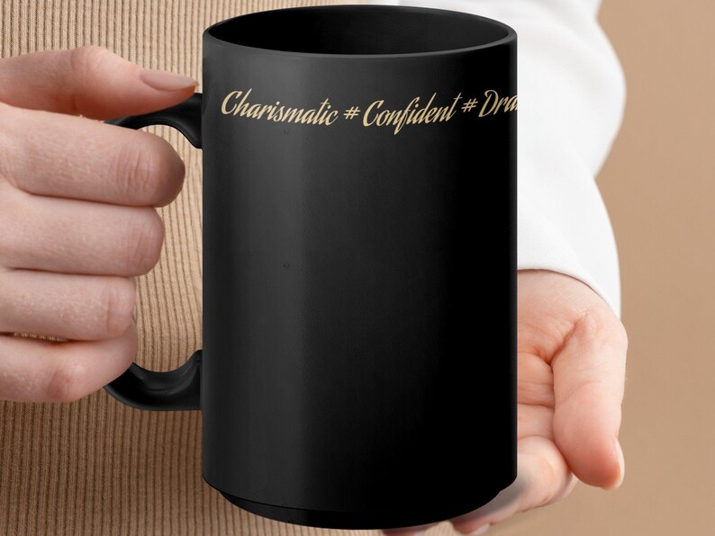 Leo Zodiac Sign Mug with Gold Lion Design, Astrological Coffee Cup, Unique Leo Gift for Birthdays, Stylish Horoscope Mug for Leos image 4