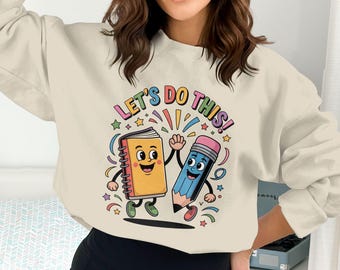 Lets Do This Png, Notebook Png, Pencil Png, Book Png, School Png, Digital Download Png, Sublimation Design, Back to School Png