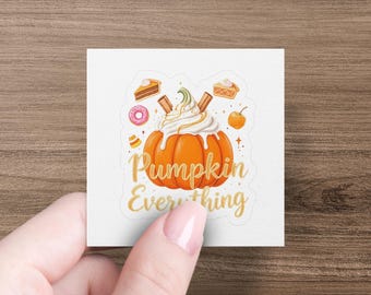 Fall Pumpkin Stickers, Pumpkin Spice Sticker, Autumn Themed Stickers, Seasonal Pumpkin Stickers, Cozy Autumn Stickers, Pumpkin Everything