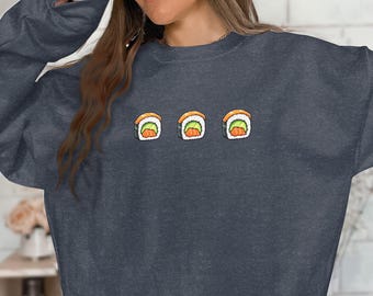 Camiseta con gráfico de rollo de sushi, camiseta novedosa para amantes del sushi, camiseta unisex con diseño único de sushi, ropa divertida para amantes de la comida, camiseta de cocina japonesa