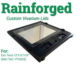 Couvercle personnalisé pour terrariums et vivariums de 12 po. L x 12 po. P (Exo Terra, Zoo Med, etc.)