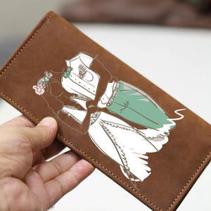 Cartera personalizada para hombre y mujer con compartimento para teléfono / Cartera y llavero personalizados para caballeros y damas / Regalo perfecto