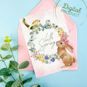 Hola primavera - Tarjeta de felicitación digital