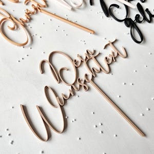 Cake Topper Wunschtext aus 3D-Druck
