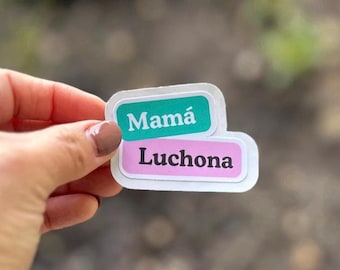 Mama Luchona Matt Vinyl Aufkleber | Wasserdicht | Muttertagsgeschenk | Mama Latein | Wasserflasche Aufkleber | Laptop Aufkleber | Stolze Latein