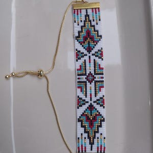 Miyuki Beaded Cuff Bracelet: Geometric Boho Jewelry