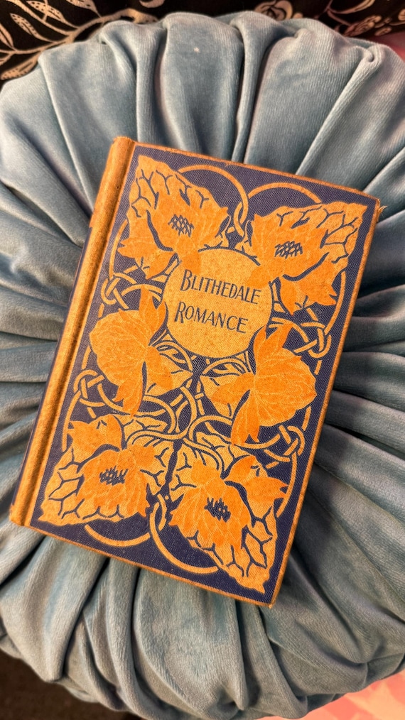 Handbound Journal: Antique "Blithedale Romance" Book Cover, Lined Pages