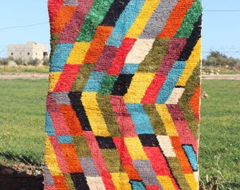Alfombra marroquí personalizada hecha a mano – Alfombra bereber marroquí de lana de 8x10 para decoración del hogar