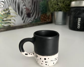 Handmade Black Speckled Espresso Shot Mug