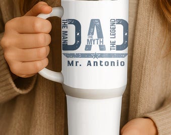 Vaso personalizado para el Día del Padre de 40 oz, vaso personalizado para papá, regalo para papá, taza del Día del Padre, taza de viaje, regalo para abuelo