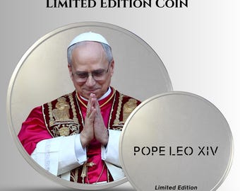 Pope Leo XIV Coin: First American Pope, Limited Edition Catholic Gift