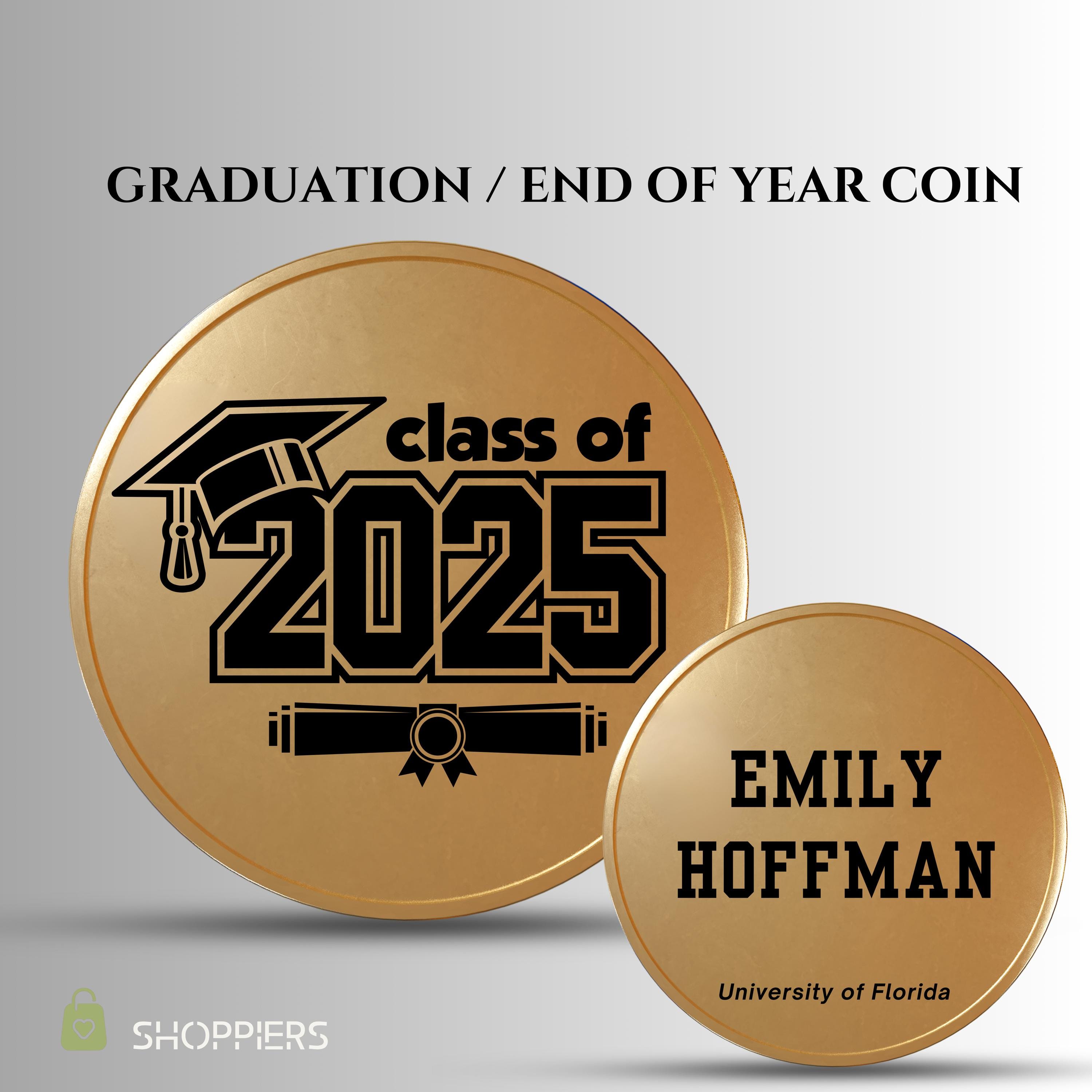 Program Completion Graduation Coin Graduation Coin Class of 2025 | Personalized Graduation Keepsake Gift ...