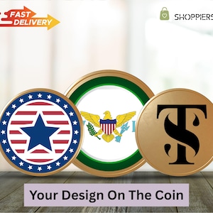 Personalized Challenge Coin - Custom Decision Coin for Army, Military & Police - Gold Logo Coins Gift