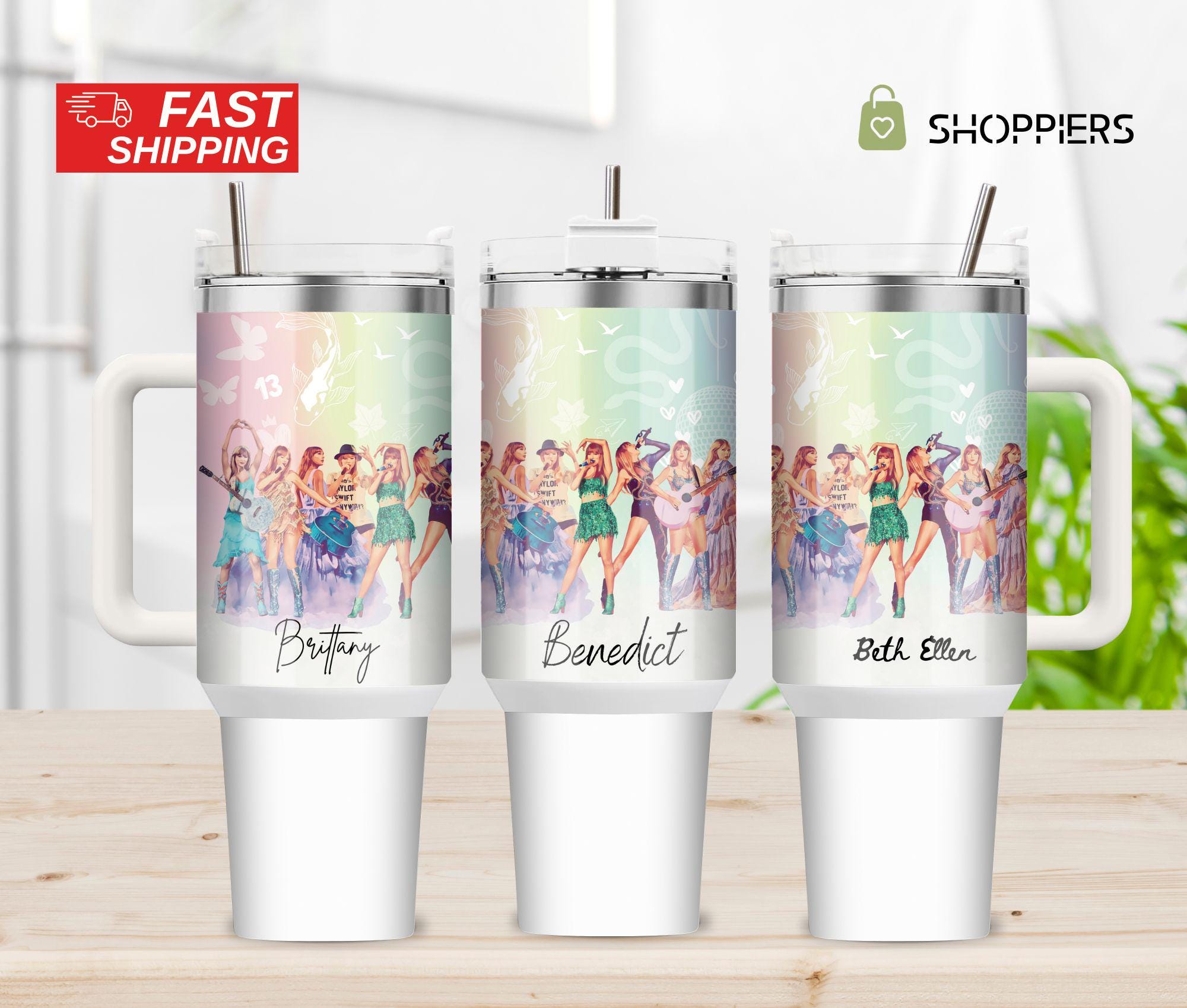 Taylor Eras TS 40oz Customized Tumbler | Personalized Tay Tay Gifts For Music Lover | Tour Outfit | Hot & Cold Tumbler For Her
