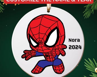 Custom Superhero Christmas Ornament: Kids Team Tree Decor