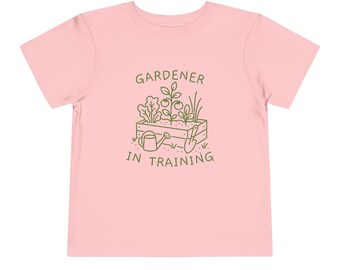 T-shirt Jardinier en formation pour tout-petit | Plantes de parterre surélevées, arrosoir pour tout-petits