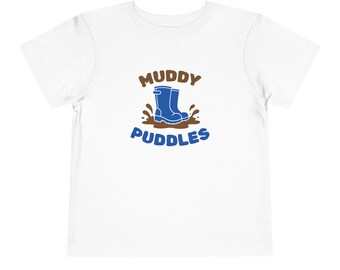 T-shirt pour tout-petit avec bottes de pluie Muddy Puddles | T-shirt Muddy Puddles pour tout-petit