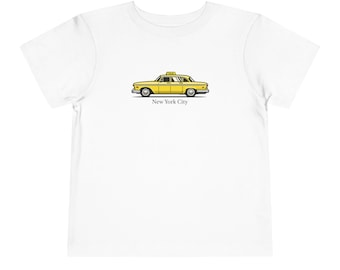 T-shirt jaune pour tout-petit NYC Taxi | Chemise New York City Taxi pour tout-petit