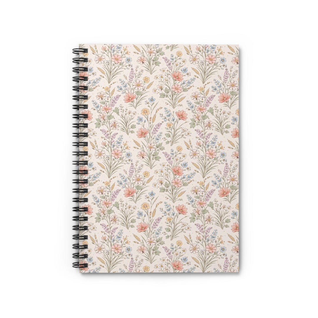 Wildflower Meadow Spiral Notebook | Ruled Journal - Etsy