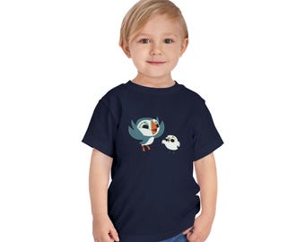T-shirt pour tout-petit Rocher macareux | Graphique d'oiseau mignon