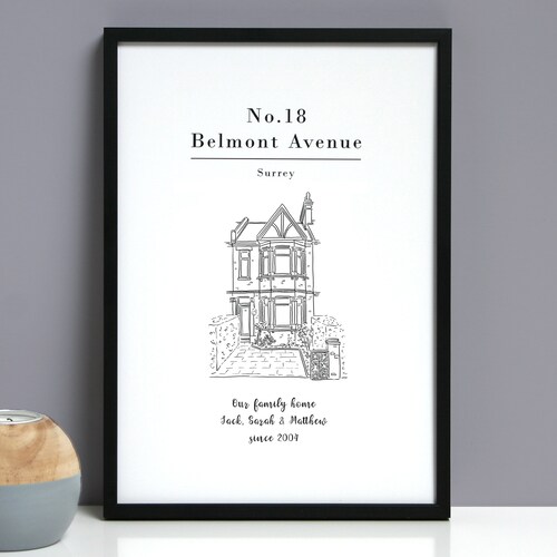 thumbnail image 2 of Personalized Watercolour House Portrait, New Home Print Gift 2 of 13