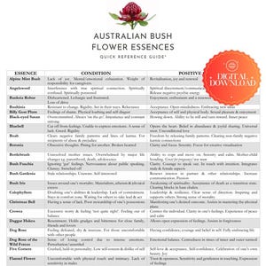 Australian Bush Flower Essence-kaart. Een beknopte handleiding voor de 71 afzonderlijke remedies
