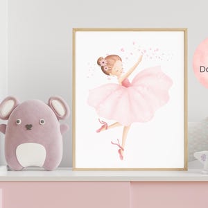 Elegant Ballerina Wall Art Set – 6 Digital Prints | Ballet Nursery Decor | Instant Download in A3, A4, A5 & 8.5x11 Sizes