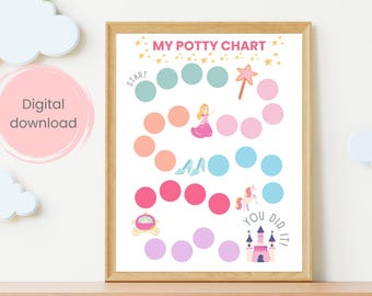 Princess Potty Training Chart: Magical Reward System (Digital Download)