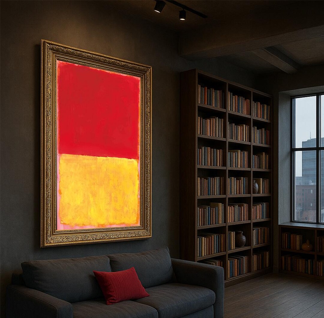 Mark Rothko Canvas Wall Art – Red and Yellow Abstract Color Canvas Wall ...