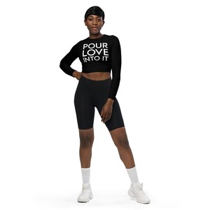 POUR LOVE Recycled long-sleeve crop top