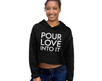 POUR LOVE Crop Hoodie