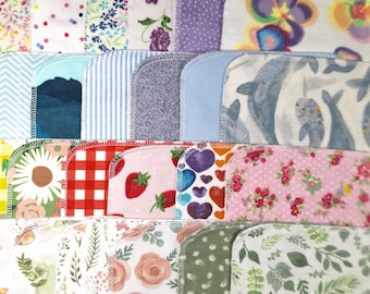 7X7 Variety Pack Cotton Flannel Wipes 2PLY: Reusable and Sustainable Cloth Napkins