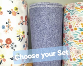 10X12 Cotton Flannel Reusable Paper Towels: Cloth Napkins, Zero Waste Kitchen, Set of 12