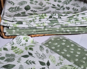 8X8 Cotton Flannel Cloth Wipes: Reusable, Eco-Friendly Napkins