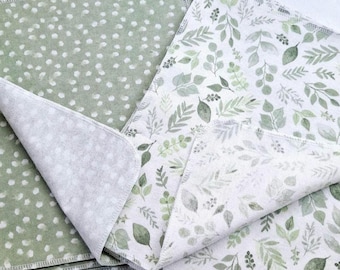 10X14 Reusable Flannel Paperless Towels, Cotton Cloth Napkins, Set of 12