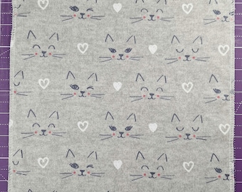 Cat Lover Reusable Kitchen Cloths: Cotton Flannel Paperless Towels, 10" X 12"