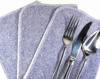 10X12 Reusable Flannel Paperless Towels: Cotton Cloth Napkins, Flannel Wipes, Set of 6 or 12