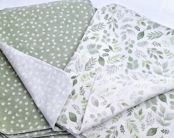 10X12 Cotton Flannel Paperless Towels: Reusable Kitchen Cloths, Sustainable Living, Set of 12