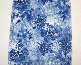 Snowflake Cotton Flannel Paperless Towels: Reusable Kitchen Cloths, Set of 6 or 12