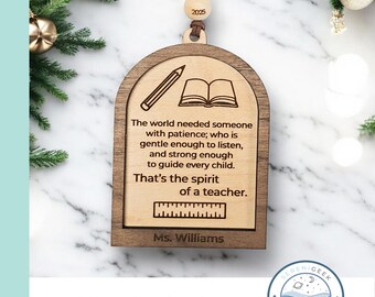 teacher gift tag svg digital laser cut file glowforge ready ornament end of school year gift teacher quote sign svg christmas teacher gift