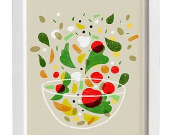 La verdura print - 16.5 x 23.3" (A2 - 42x59,4 cm) size kitchen art  - vegetable poster